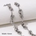 Stainless steel chain 10mm width DIY jewelry accessory bracelet necklace metal link material - Style #37