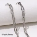 Stainless steel chain 7mm width diy bracelet necklace jewelry making accessory part. - Style #40