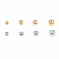 Copper round silicone slider beads size chart for DIY bracelet necklace making accessories. - 10 Pieces/Pack (OD 3mm Hole 0.8mm) / KC Gold