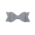 Grey faux leather bow detail close-up, elegant accessory decoration for daily design. - No.5 Grey