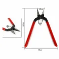 DIY jewelry flat nose pliers with red handles and spring, 14cm precision craft tool for making. - Flat Nose Pliers