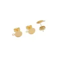 14K Verguld Messing Ronde Platte Schaal Oorstekers DIY Sieraden Accessoires Set - Met Oogje Oorsteker (8x12mm) / 2 Stuks/Pak