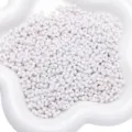 Perles en acrylique blanc forme cacahuete pour fabrication de bijoux DIY collier bracelet - 4x6mm (Environ 105 Pièces/Paquet) / Blanc