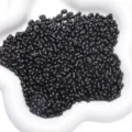 Perles cacahuète en acrylique noir perles jumelles pour fabrication de bijoux faits à la main DIY - 4x6mm (Environ 105 Pièces/Paquet) / Noir