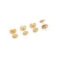14K verguld messing platte pad blanco oorknopjes bevindingen voor DIY sieraden maken. - Zonder Oogje Oorsteker (6x12mm) / 2 Stuks/Pak