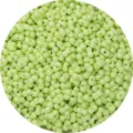 Perlas de cacahuete de vidrio verde claro 6x4mm, cuentas sueltas macaron para pulsera de bricolaje. - Paquete de 10g (Aprox 100 Pcs) / Verde Hierba