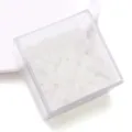 Weisse Glas Perlen jadeartig flach rund lose Perlen gerade Loch DIY Schmuck Zubehoer - 25 Stück/Packung / Weiß
