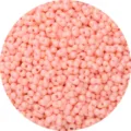 Cuentas de cacahuete de vidrio rosa 6x4mm perlas macaron para pulsera DIY accesorios - Paquete de 10g (Aprox 100 Pcs) / Rosa Anaranjado