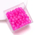 Felroze glas abacus kralen losse kralen voor DIY handgemaakte sieraden ketting armband. - Rozerood