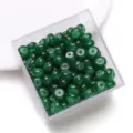 Groene glas abacus kralen rondel afstandhouder DIY armband ketting sieraden maken - Donkergroen