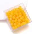 Gele glazen abacus kraal losse platte ronde kraal voor DIY handgemaakte kettingen en armbanden. - Ambergeel