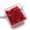 Rode glas abacus kralen losse platte ronde kralen voor handgemaakte DIY armband ketting accessoires. - Rood