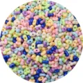 Acrylic solid color peanut beads colorful DIY handmade jewelry accessories necklace bracelet - 4x6mm (Approx 105 Pieces/Pack) / Random Mixed Colors