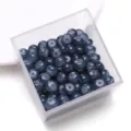 Glas imitatie jade kralen voor DIY handgemaakte armbanden kettingen sieraden accessoires. - Grijsblauw