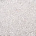 Gros 2-4mm perles de rocaille en verre irisées pour bracelets et colliers artisanaux DIY. - Blanc perle