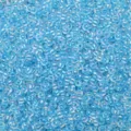 Perles de rocaille en verre enduites AB bleu clair pour bracelets et colliers DIY. - Bleu ciel