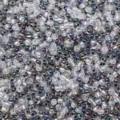 Perles de Verre Irisées Nacrées à Noyau Teinté 2-4mm pour Bracelet Collier DIY Fabrication de Bijoux - Noir et Blanc