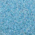 Perles de rocailles en verre bleu clair irise pour fabrication de bijoux et colliers - Bleu Aqua