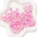 Perles en Verre Craquelé Rose Perles Rondes DIY Bracelet Collier Accessoires de Bijoux - 20 Pièces/Paquet (10mm) / Style 96
