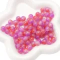 Perles de verre craquelees rose violet pour bracelets colliers faits main DIY accessoires - 20 Pièces/Paquet (10mm) / Style 92