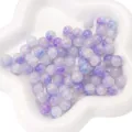 Perles en verre craquelé violet, superbes perles rondes pour la création de bijoux DIY faits main. - 20 Pièces/Paquet (10mm) / Style 93