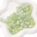 Perles de verre craquelees vert clair perles rondes en vrac pour bijoux DIY bracelets - 20 Pièces/Paquet (10mm) / Style 95