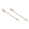 Catena di estensione dorata per gioielli con chiusura a molla per bracciale collana fai da te. - Stile Goccia Singola / 1 Pezzo/Confezione (65mm) / Placcato in oro bianco 18K