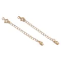 Catene di estensione dorate per la creazione di gioielli, braccialetti e collane DIY. - Stile Bocciolo di Fiore Liscio / 1 Pezzo/Confezione (65mm) / Placcato Oro 18K