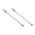 Catena di estensione dorata accessorio gioielli DIY ciondolo stella placcato oro 14K - Stile Stella Grande / 1 Pezzo/Confezione (65mm) / Placcato Oro 18K