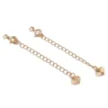 Catene di prolunga dorate per creazione di gioielli fai da te, collane e bracciali - Stile Cuore Fantasia / 1 Pezzo/Confezione (65mm) / Placcato Oro 18K