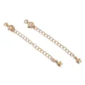 Catene di estensione placcate in oro con chiusura a molla e ciondoli a stella per fai da te. - Stile Stella Curva / 1 Pezzo/Confezione (65mm) / Placcato Oro 18K