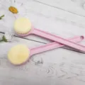 Juego de cepillos de baño de cerdas suaves con mango largo para el cuerpo en rosa. - Caja de papel / Rosa (Grande)