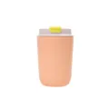 Kompakter 12oz Edelstahl Kaffeebecher mit Deckel isolierter tragbarer Becher fur Reisen - Orangerosa