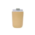 Mini tasse de voyage à café isolée 12oz, tasse d'eau portable en acier inoxydable jaune - Jaune Terre