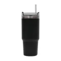 Black stainless steel insulated tumbler with lid and straw, portable travel car cup. - 24oz / Black