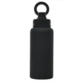 Matte black insulated water bottle with ring handle sport cup variant style design - 1000ML / Black