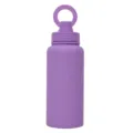 Purple stainless steel insulated water bottle with magnetic phone holder lid for outdoor sports - 1000ml / Light Purple