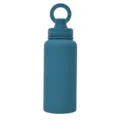Insulated stainless steel water bottle with magnetic phone holder lid for outdoor sports. - 1000ml / Lake Blue