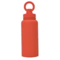 Red stainless steel insulated water bottle with magnetic phone mount lid for sports. - 1000ml / Cinnabar Orange