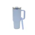 Stainless steel tumbler with handle in light blue, perfect for car travel and outdoor daily use. - 40oz/1200ML / Light Blue
