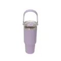 Large capacity 40oz stainless steel insulated tumbler with handle for outdoor travel. - 40oz / Light Purple