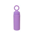 Purple stainless steel water bottle detail showing round ring lid and matte finish. - 500ml / Lavender
