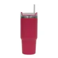 Pink 304 stainless steel insulated tumbler with lid and straw, portable daily cold cup. - 24oz / Fuschia