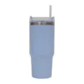 Light blue stainless steel insulated tumbler with lid and straw, perfect for daily use. - 24oz / Light Blue