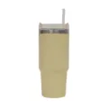 Stainless steel insulated travel tumbler with straw and secure lid for daily hydration needs. - 24oz / Light Yellow