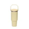 Edelstahl isolierter Becher mit Henkel grosse Kapazitaet Reisebecher fuer den Alltag - 1200ml / Hellgelb