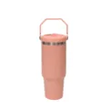 Rosa isolierter Becher mit Griff großer Kapazität Edelstahl Reisebecher für den Alltag. - 1200ml / Orange
