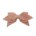 Glitter bow detail shot, pink sparkling texture, multi-layer decorative straw cup accessory. - Sequin No. 10 Clear Pink
