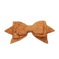 Details of orange glitter bow straw accessory sparkling bowknot charm for cute drink tumblers. - Sequin No. 5 Orange