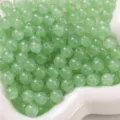 Green glass jade imitation round beads for DIY handmade bracelets jewelry making - Light Green